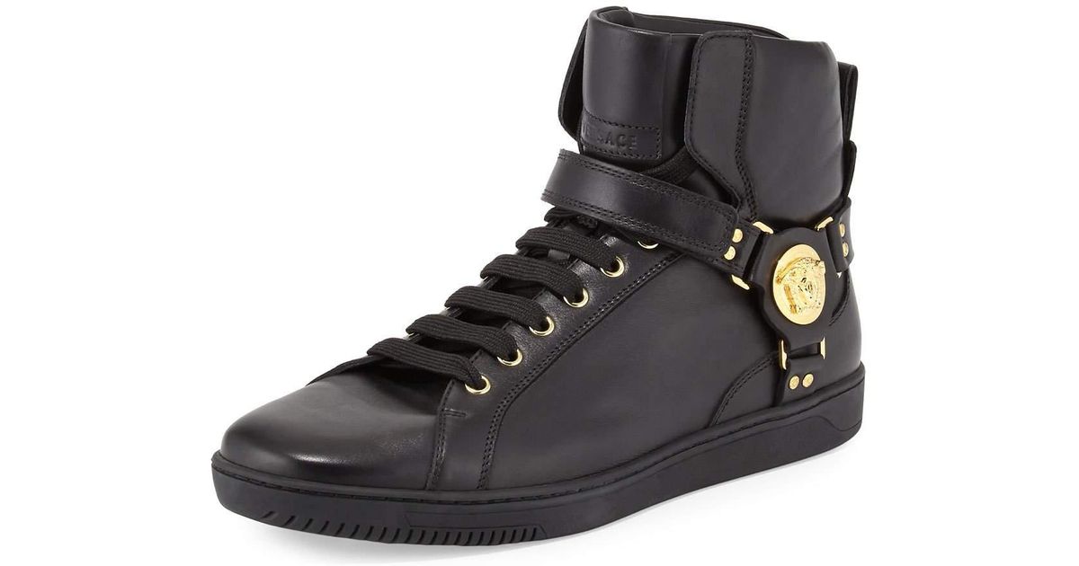 versace gold high top sneakers