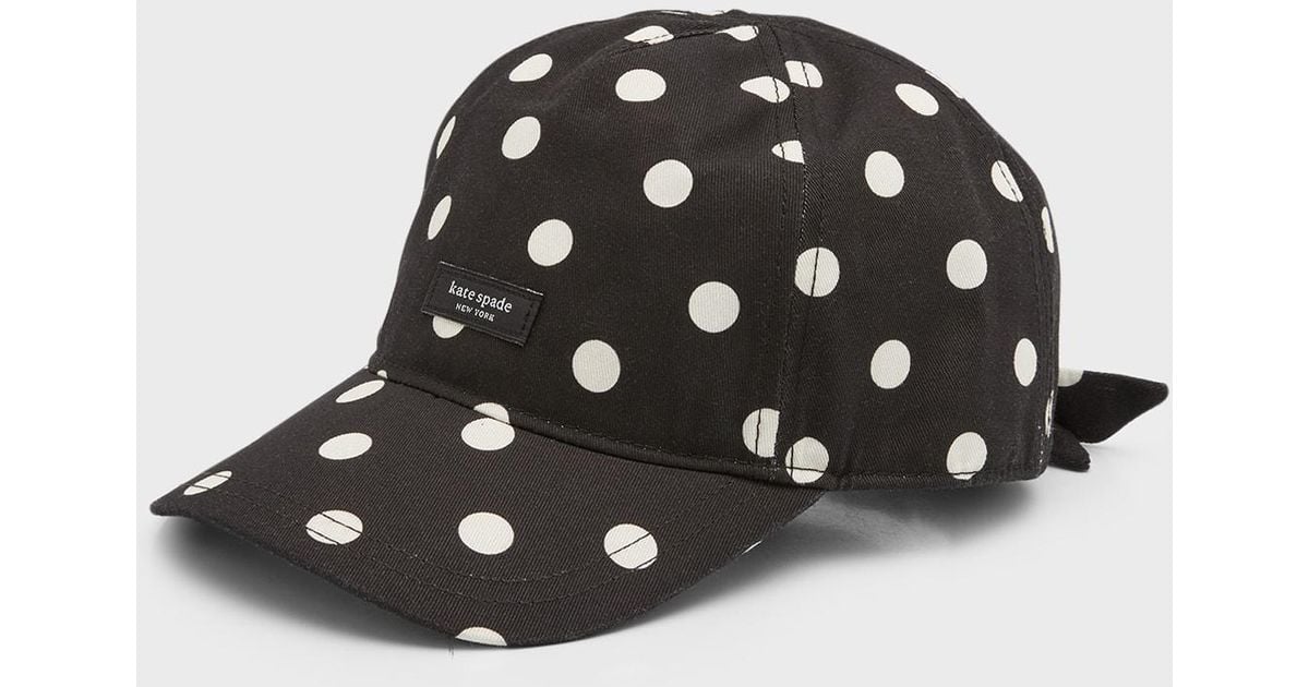 Kate Spade Spaced Picture Polkadot Bow Baseball Cap in Black Lyst