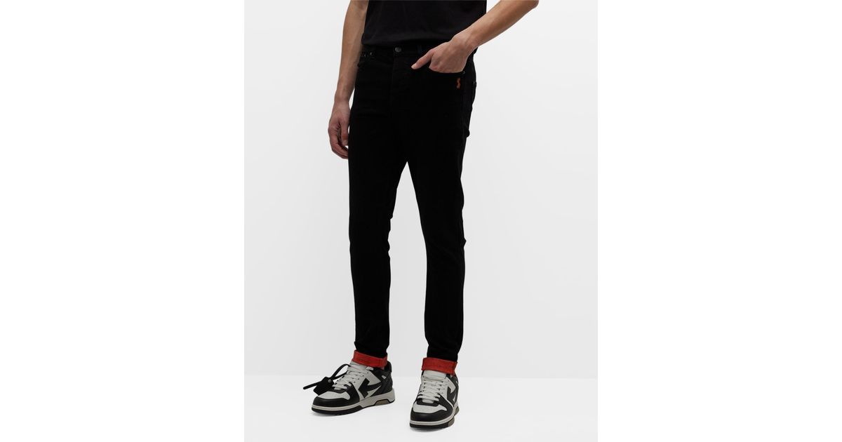 Ksubi Chitch Roll-up Slim Tapered Jeans in Black for Men | Lyst