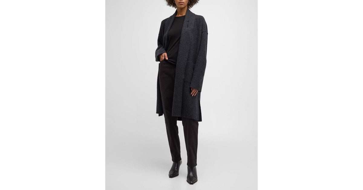 Eileen fisher boiled wool cheap coat