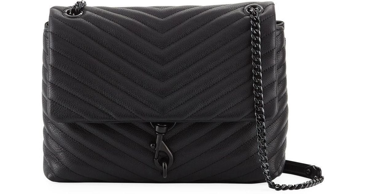 rebecca minkoff edie quilted leather flap shoulder bag