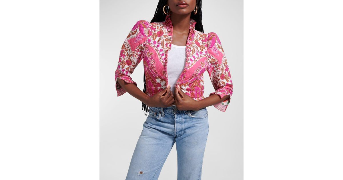 Jasmine Floral, Quilted Cotton Jacket