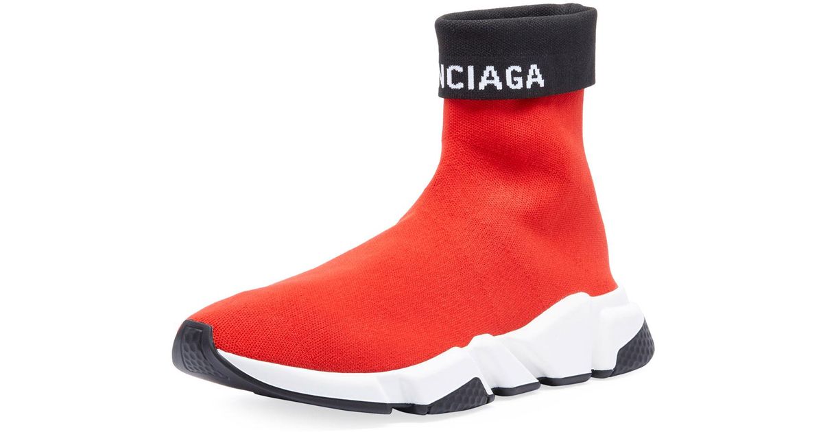 balenciaga sock sneakers red