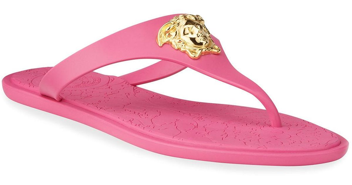 versace medusa thong sandals