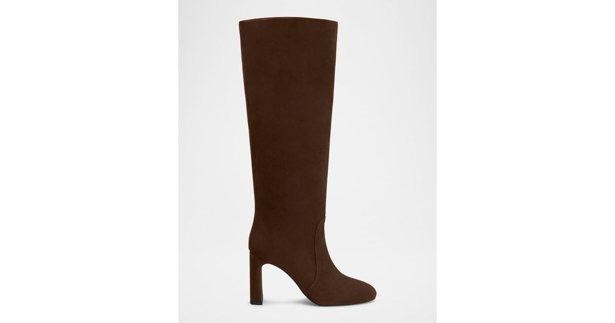 Stuart Weitzman 85Mm Babette Tubo Suede Knee-High Boots in Brown | Lyst