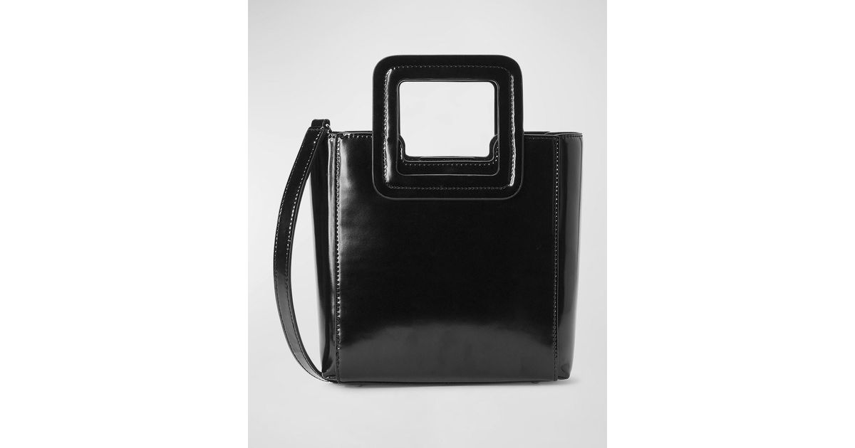 STAUD Shirley Mini Leather Tophandle Bag in Black Lyst
