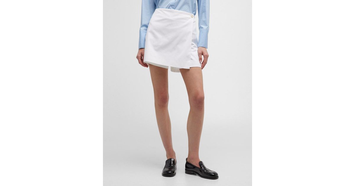 Theory Button Mini Skort in White | Lyst