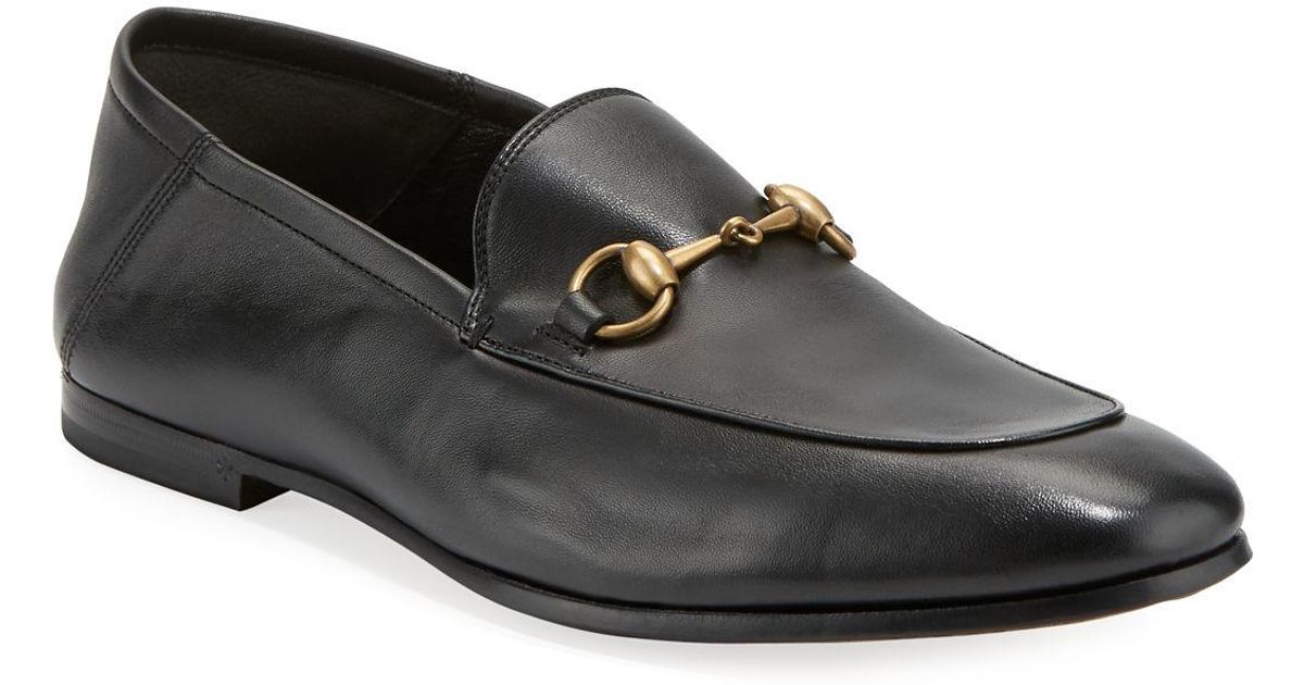 Gucci Brixton Leather Moccasins in Black (Brown) for Men - Save 27% - Lyst
