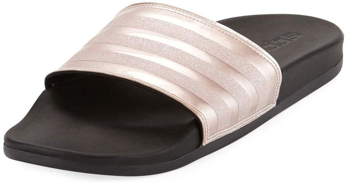 Adilette Glitter Comfort Slide Sandal 