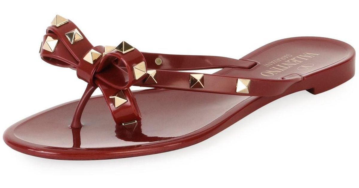 valentino flip flops red