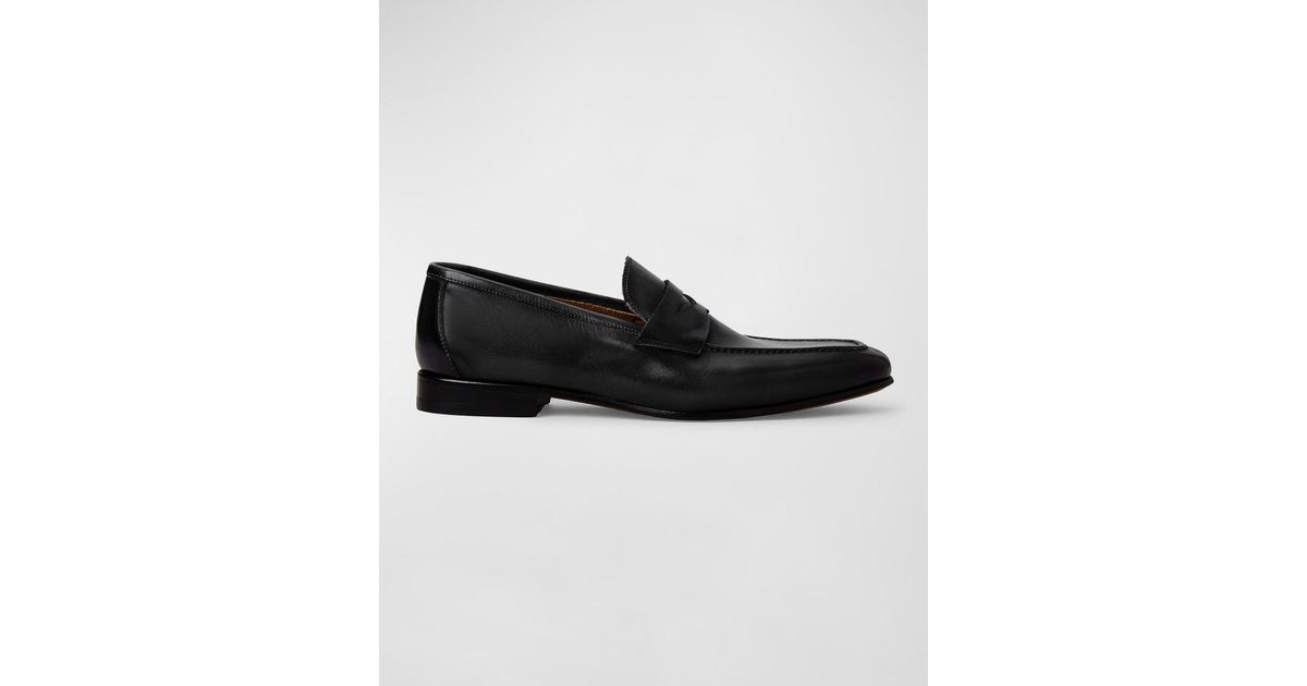 Bruno Magli Manfredo Leather Penny Loafers in Black for Men | Lyst