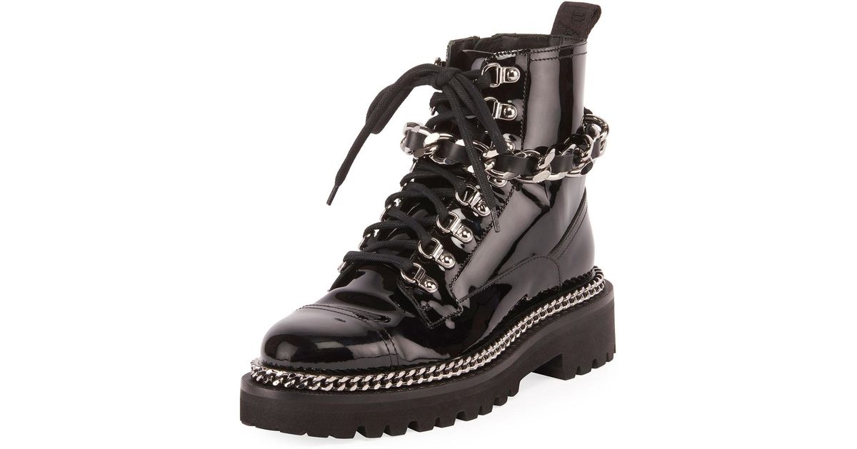 balmain combat army chain boot