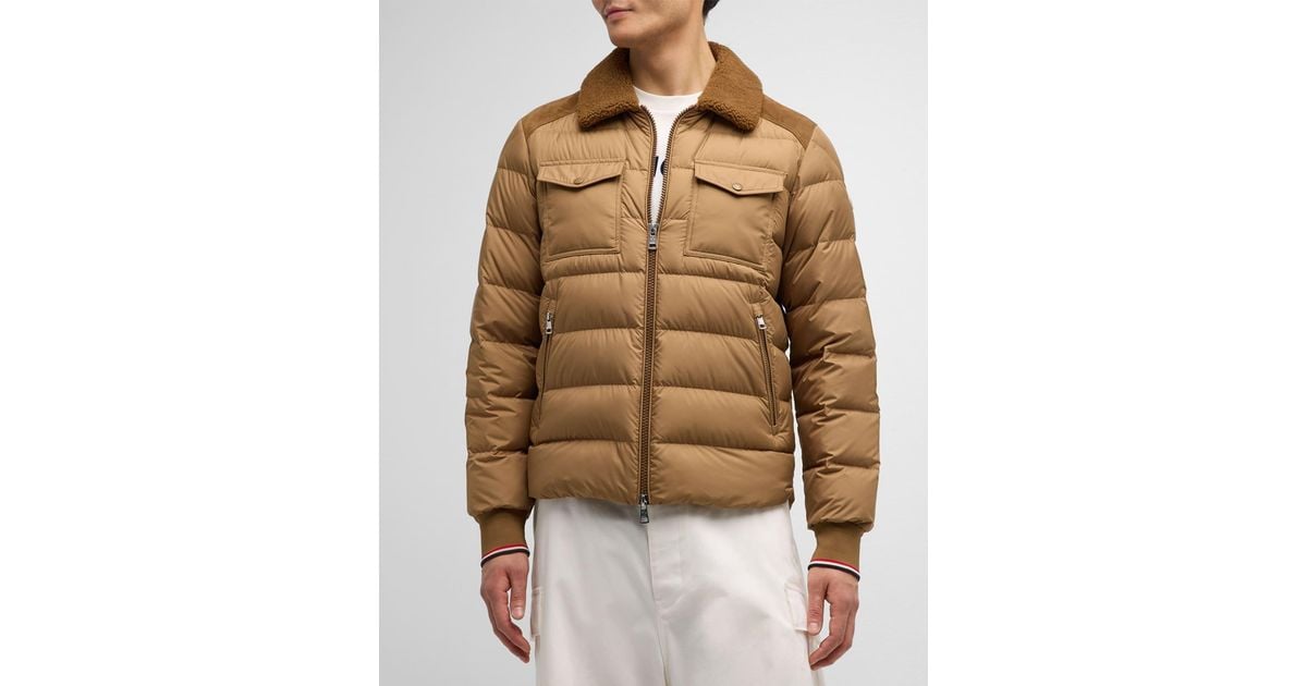 Moncler suede jacket cheap