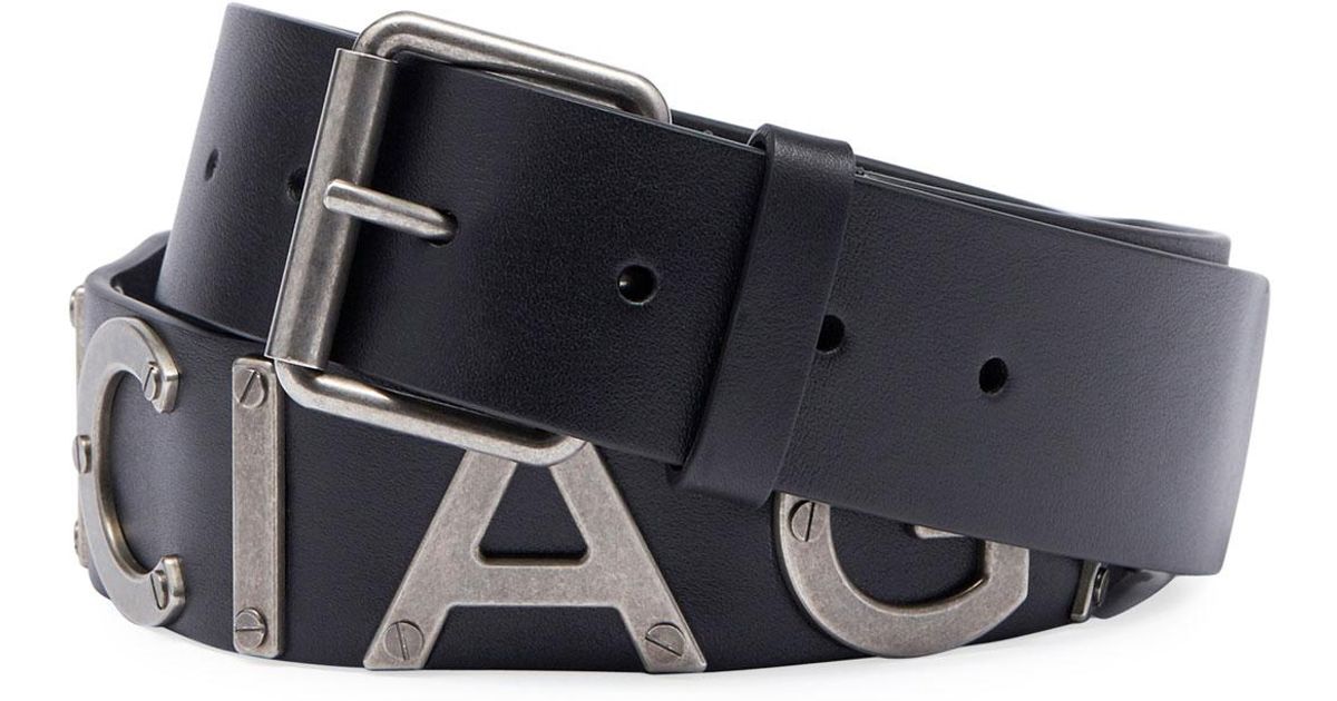 balenciaga logo lettering belt