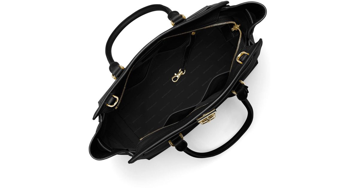 Lyst Michael Kors Hamilton Extra Large Leather Tote Bag In Lyst Michael Kors Hamilton Extra Large Leather Tote Bag In Black