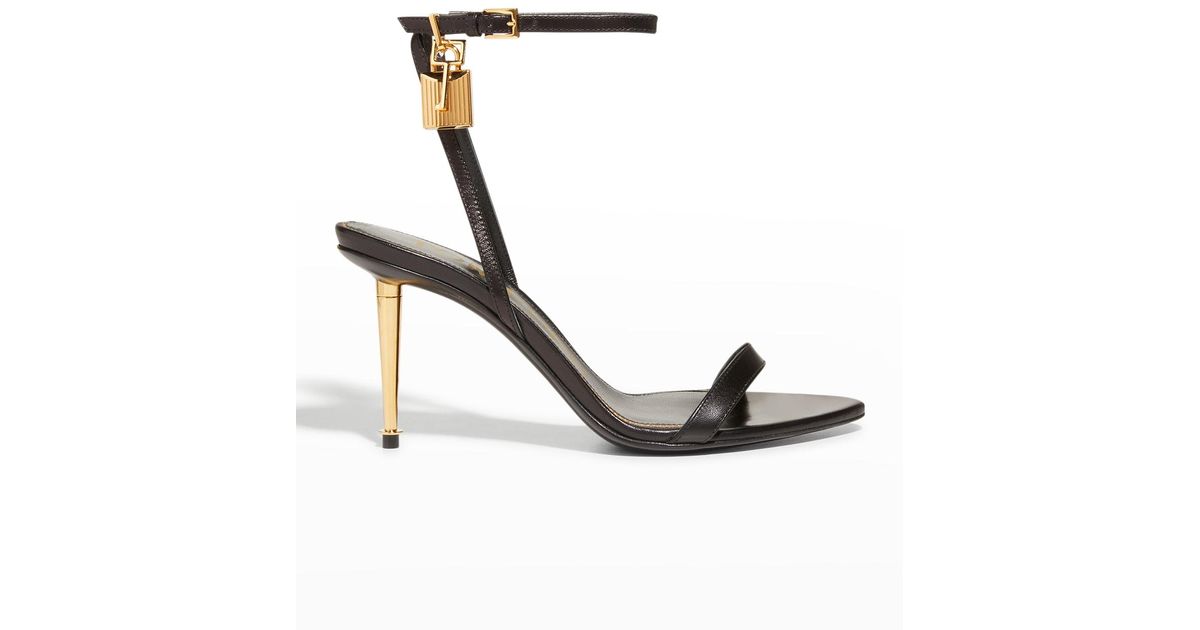 tom ford 85mm lock leather sandals