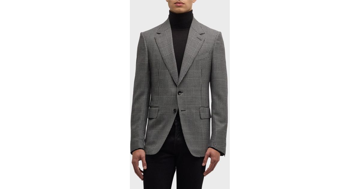 Tom Ford Shelton Glen Plaid Sport Jacket in Gray for Men | Lyst