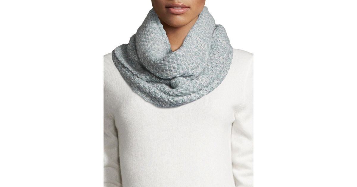 blue cashmere infinity scarf