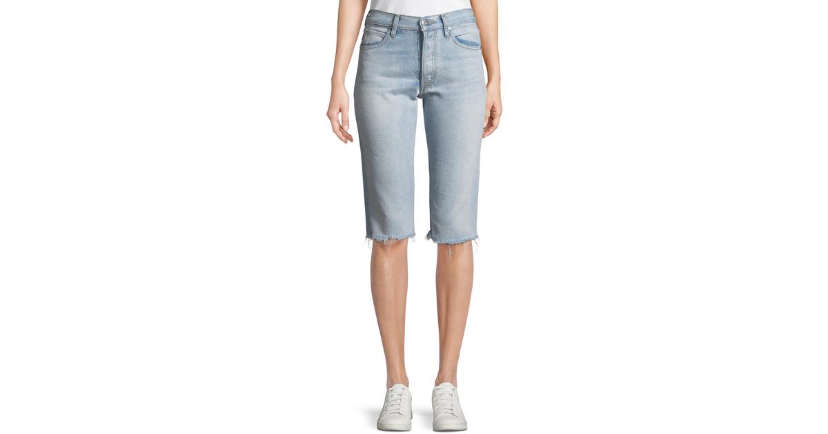 knee length jean shorts