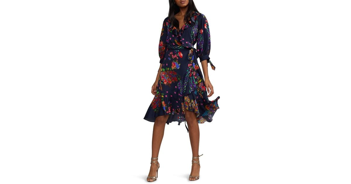 Roseland ruffle wrap dress hotsell