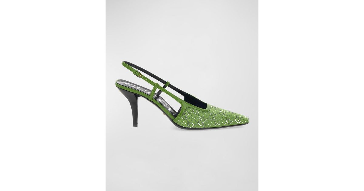 Green gucci pumps online