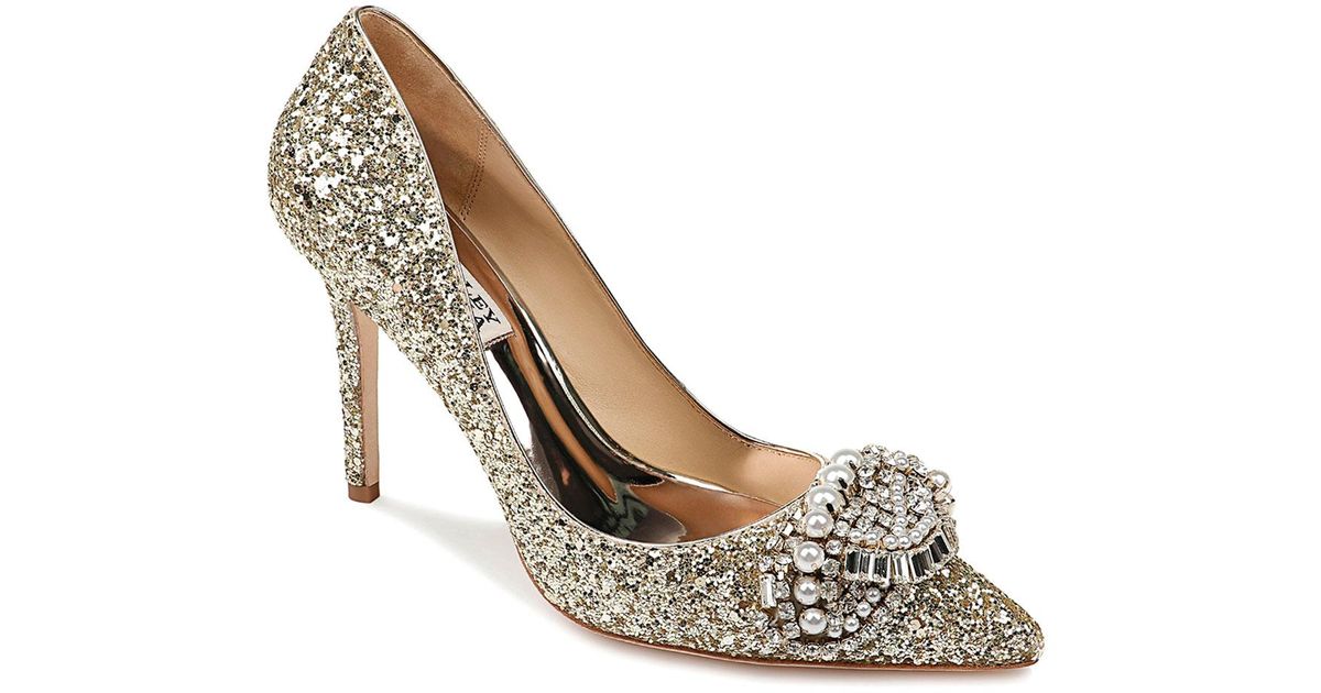 badgley mischka glitter shoes