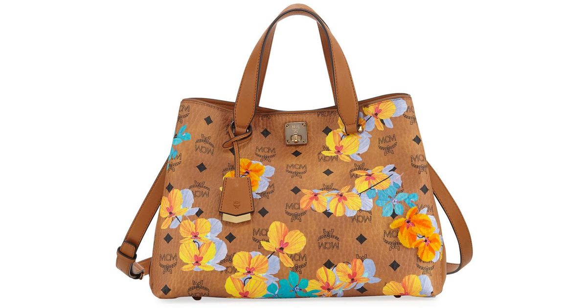 floral mcm bag