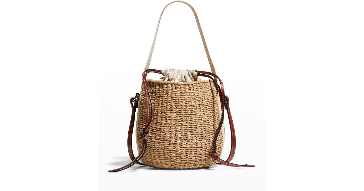 Chloé Woody Small Basket Bucket Bag in Natural Lyst