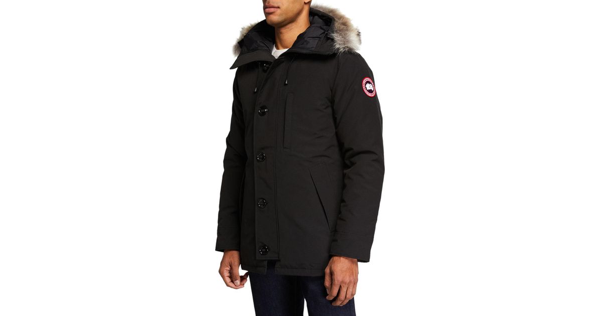 Canada Goose Goose Men's Chateau Parka Coat Fusion Fit in Chateau Parka Black Label | Canada goose mens parka, Parka
