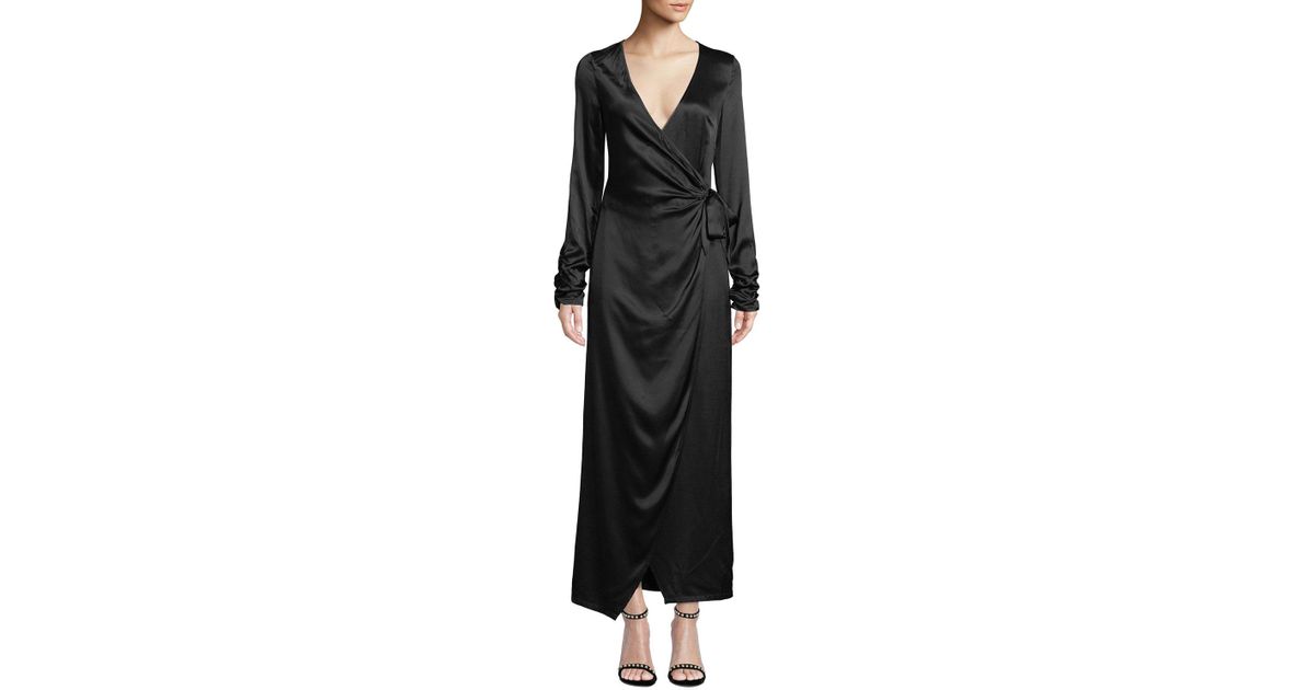 donna mizani austen velvet wrap gown