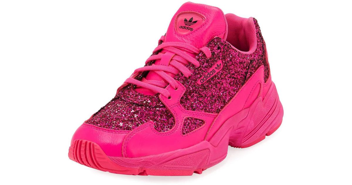 adidas falcon glitter shock pink