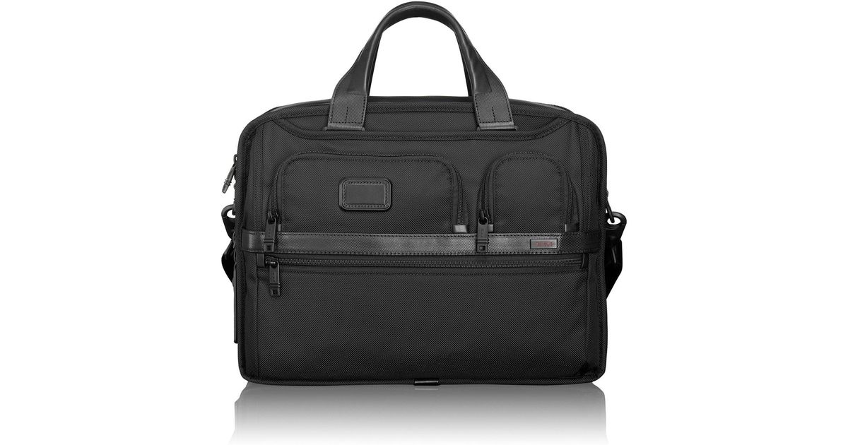 Tumi Alpha 2 Expandable Organizer Laptop Brief (black) Computer Bags