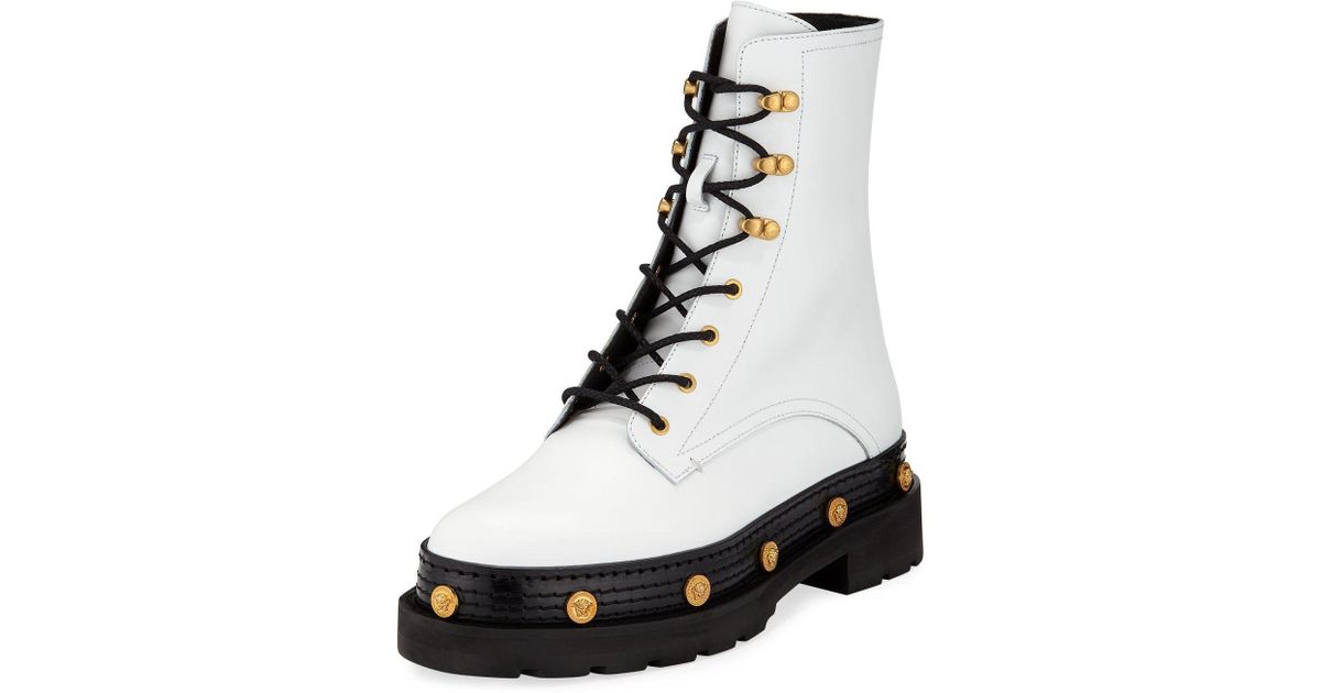versace white boots