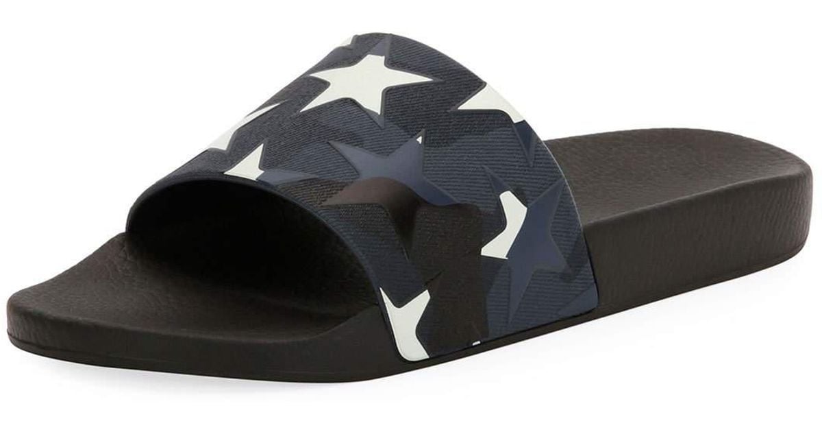 Camustars Rubber Slide Sandal in Blue 