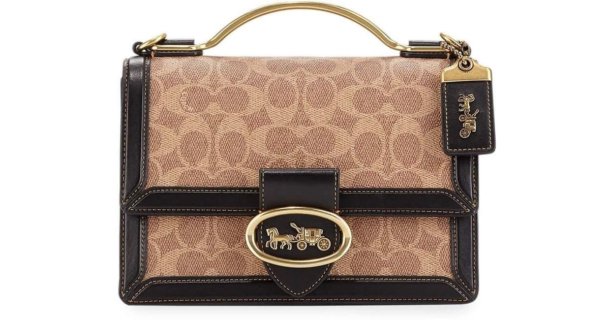 COACH Riley Top Handle 22 in Black Lyst