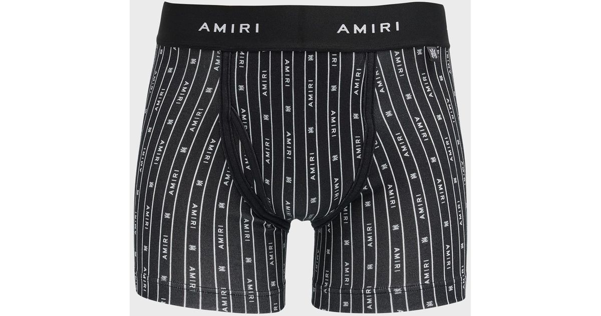 Amiri Vertical Logo Cotton Boxer Briefs in Black for Men | Lyst