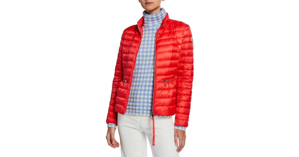 moncler agate short quilted puffer jacket