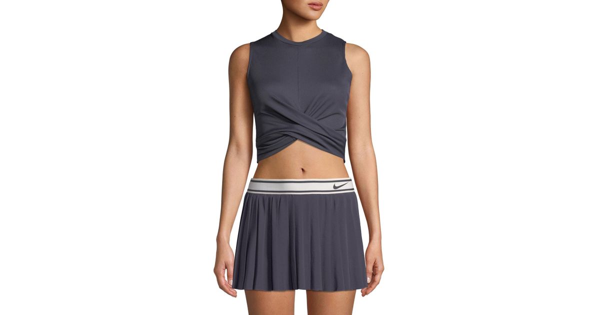 nike crop twist tank