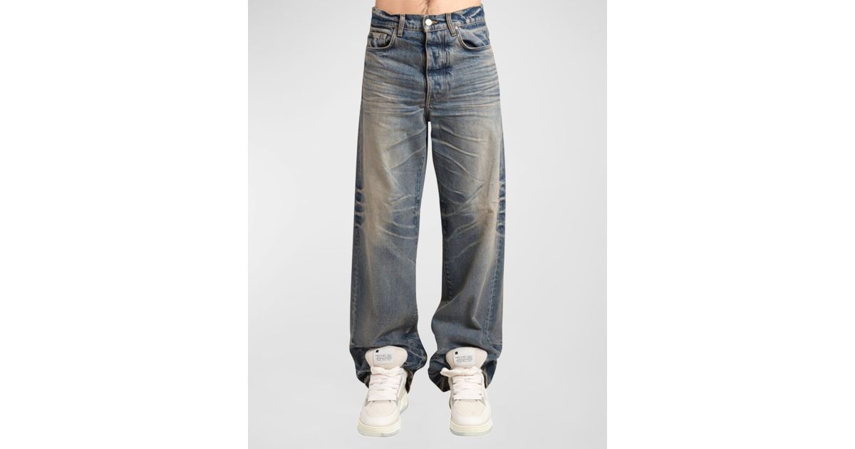 Amiri Baggy Whiskered Jeans in Blue for Men | Lyst