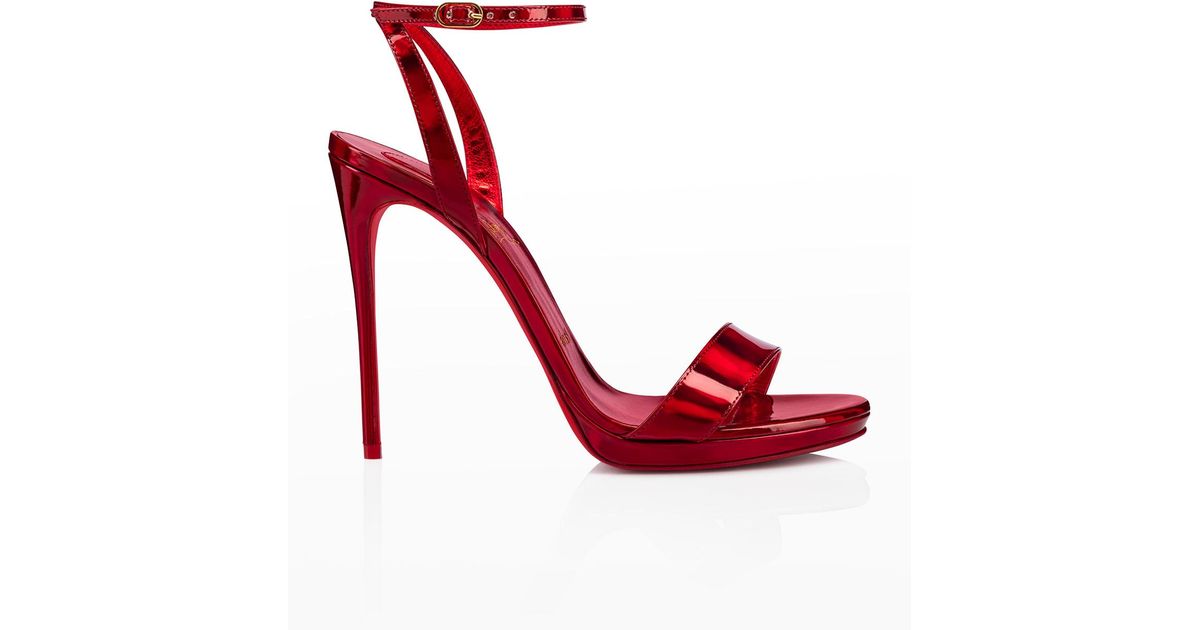 Christian Louboutin Loubi Queen 120mm Red Sole Sandals | Lyst