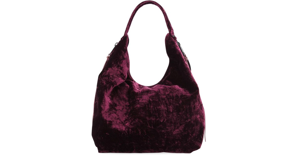 velvet hobo bag