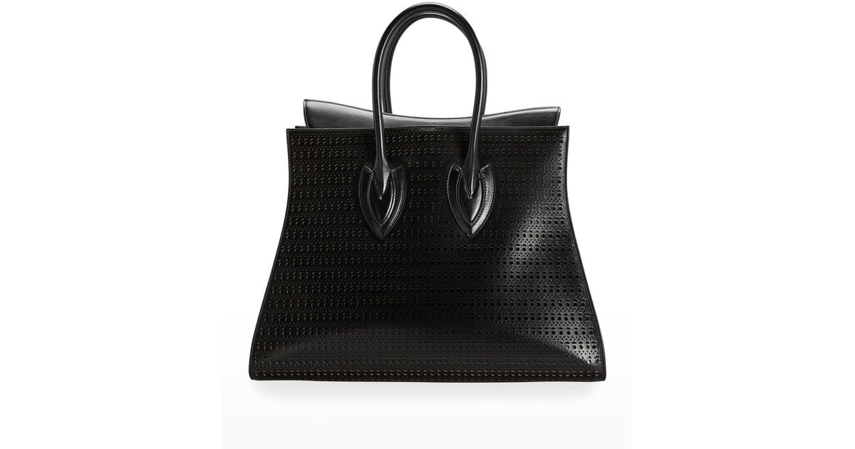 Alaïa Sidi 41 Vienne Lasercut Tophandle Tote Bag in Black Lyst