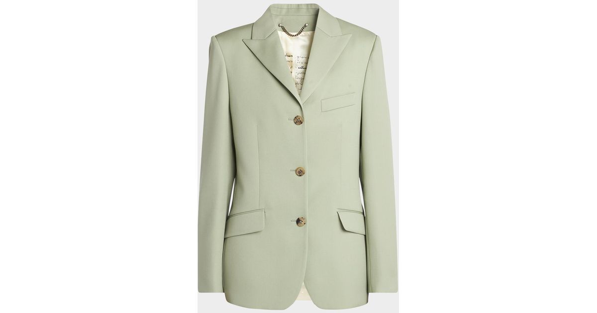 Golden Goose Journey Single-Breasted Jacket in Green | Lyst