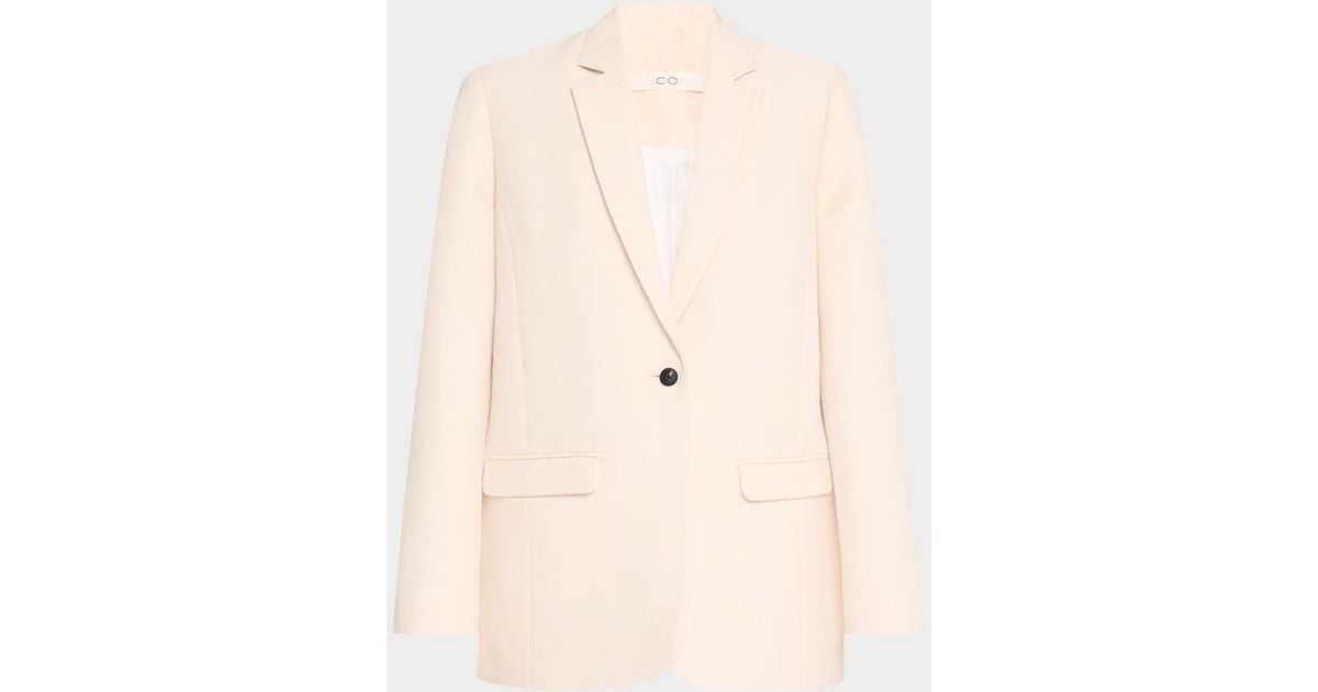 Co Boxy Single Breasted Blazer In Natural Lyst co-boxy-single-breasted-blazer-in-natural-lyst