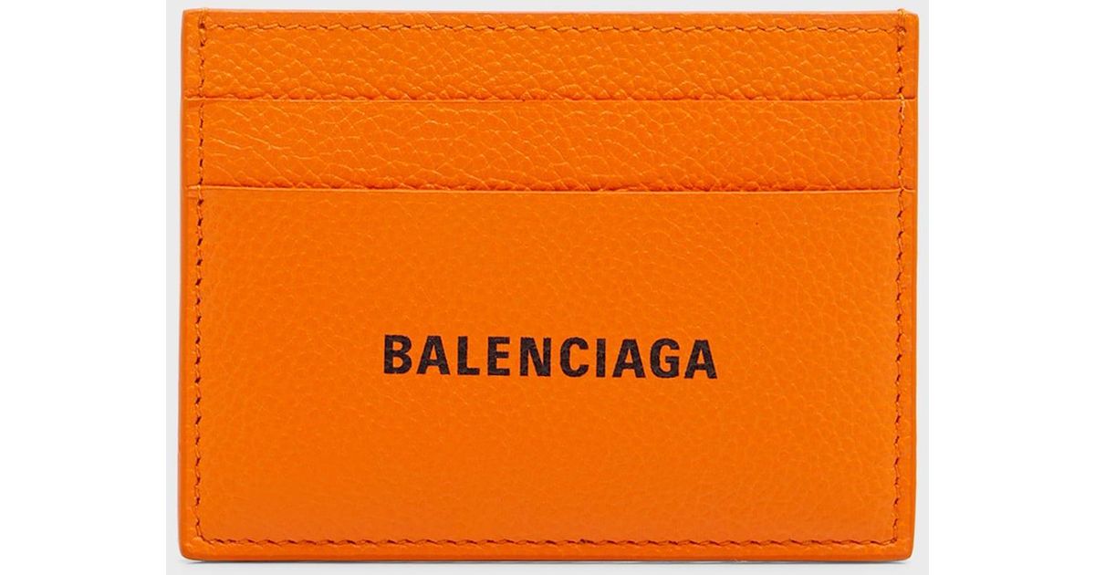 Balenciaga Calfskin Cash Card Holder in Black for Men | Lyst