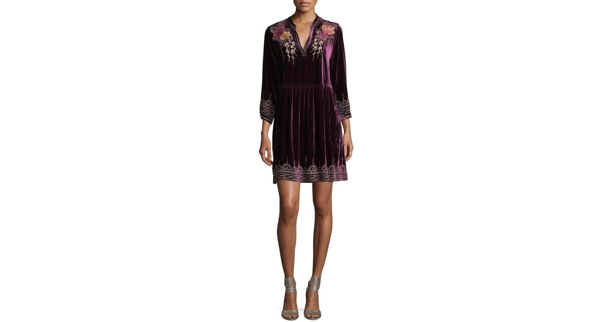 johnny was velvet dress