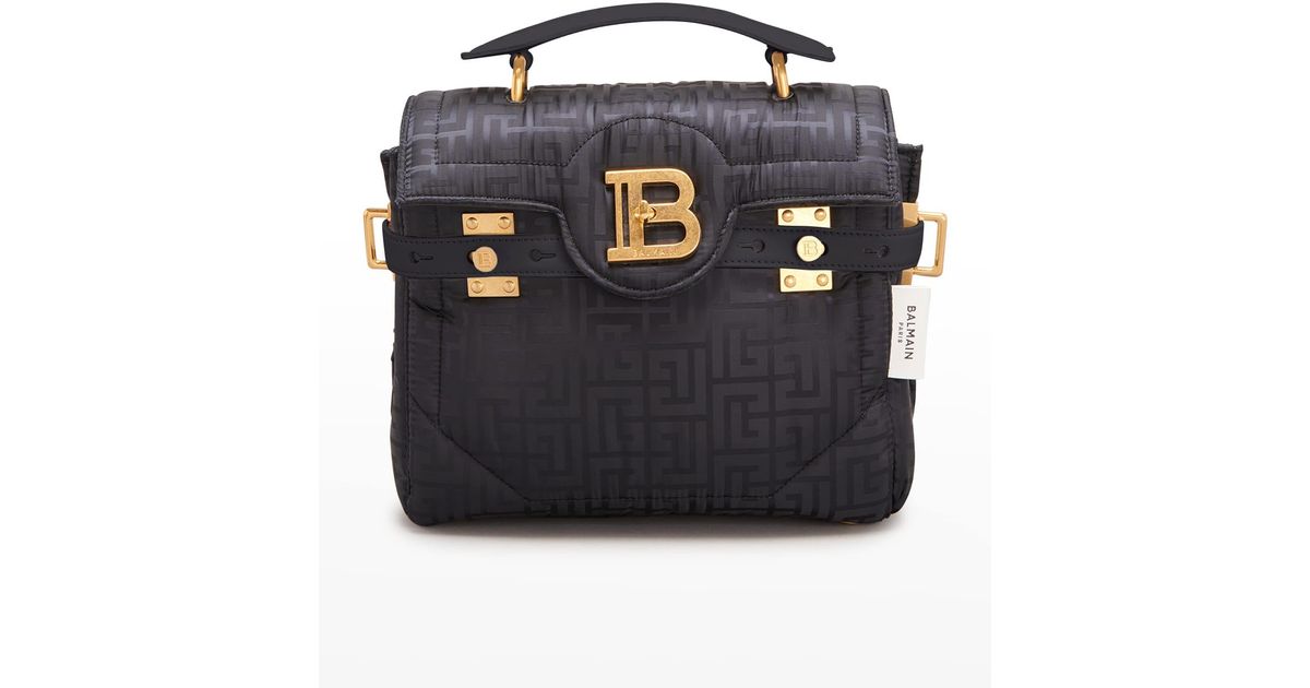 Balmain Bbuzz 23 Monogram Nylon Crossbody Bag in Blue Lyst