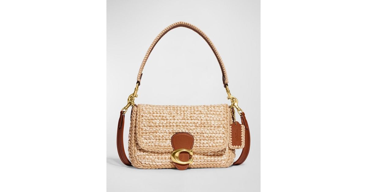 Coach raffia best sale bag