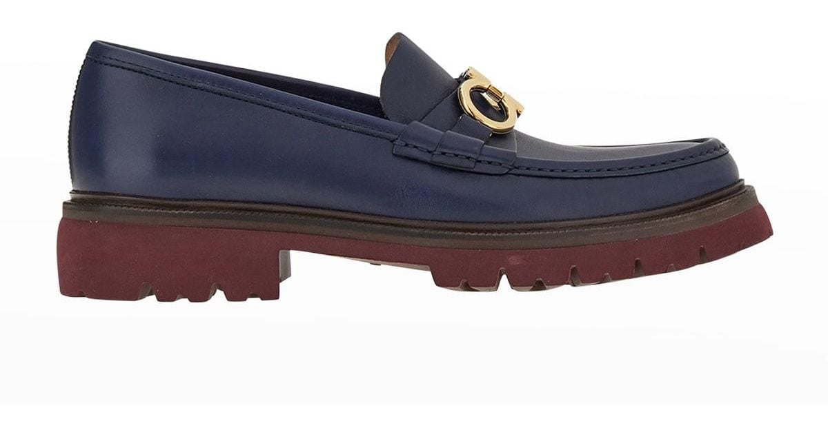 Ferragamo lug sole loafer hot sale