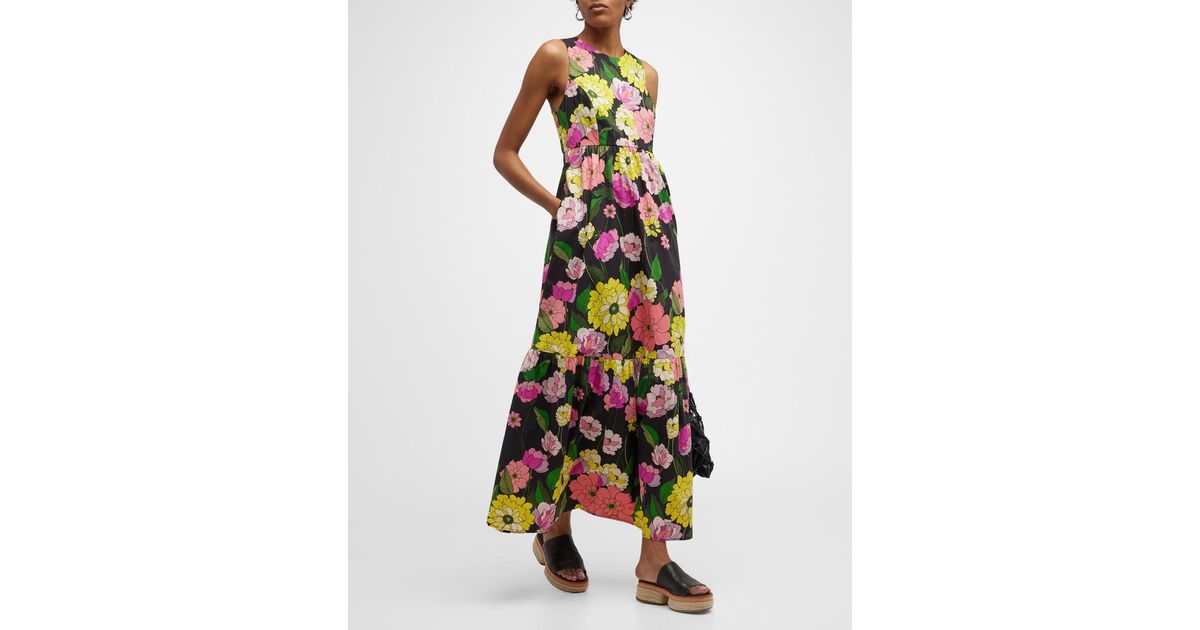 Johnny Was Cassia Floral-print Maxi Dress in White | Lyst